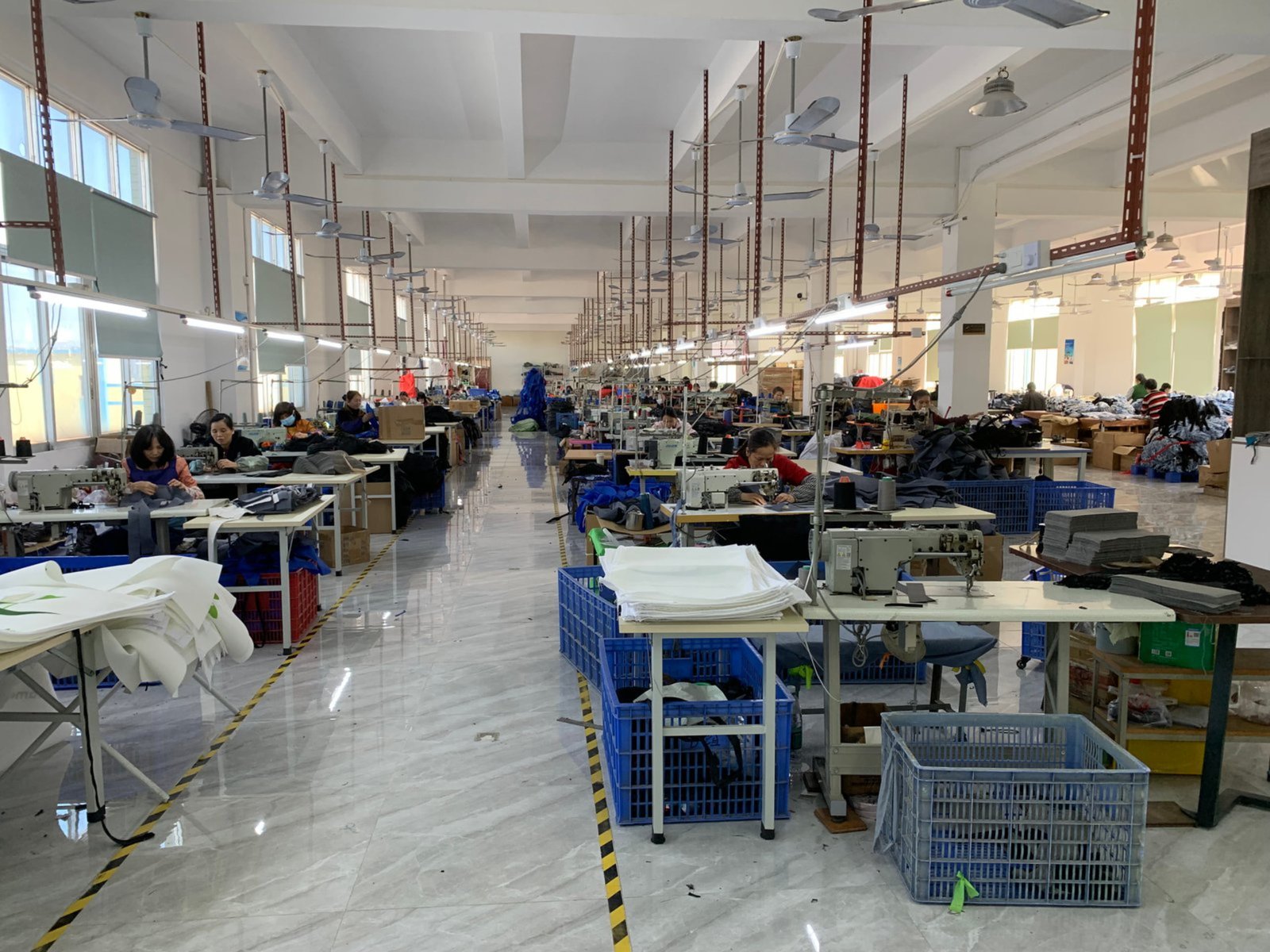 ZRC Textile sewing production line with 50+ machines