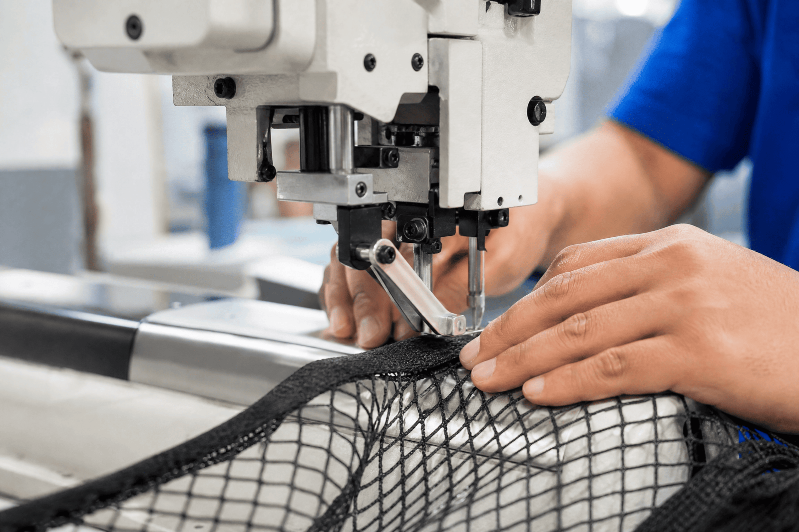 Sports net quality inspection area at ZRC factory