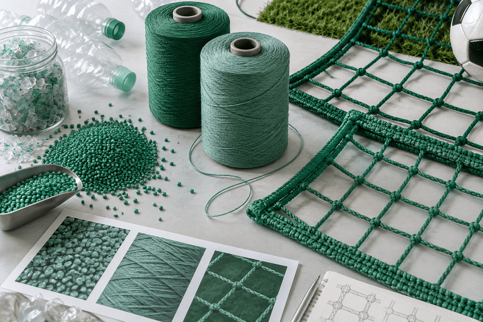 Using rPET nets improves environmental performance for buyers Sustainable sports net materials